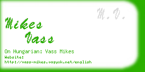 mikes vass business card